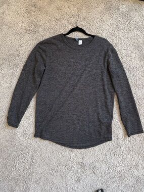H&M Men's Long Sleeve Crewneck Shirt - Charcoal